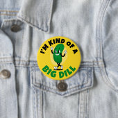 Grote Dill Pickle Pun Knop Ronde Button 7,6 Cm (In situ)