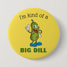 Grote Dill Pickle Pun Knop