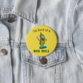 Grote Dill Pickle Pun Knop Ronde Button 7,6 Cm (In situ)