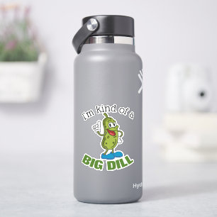 Grote Dill Pickle Pun Knop Sticker