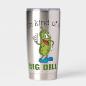 Grote Dill Pickle Pun Water Fles Geïsoleerde Drinkbeker (Voorkant)