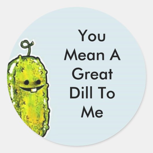 Grote Dill Ronde Sticker (Voorkant)
