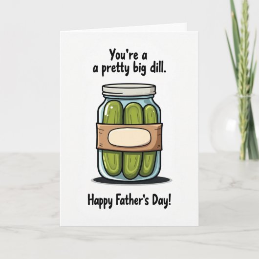 Grote Dill Vaderdag Jar Kaart (Voorkant)