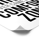 Grote dingen kwamen nooit uit de comfort zones poster (Hoek)