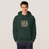 Grote dingen wachten op Motivatie hoodie (Voorkant volledig)