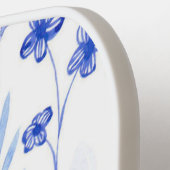 Grote Dink Energie Blauw Bloemen Pickleball Paddle (Links Detail)