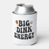 Grote Dink Energie Grappige Pickleball Dinking Kam Blikjeskoeler (Blikje Voorkant)