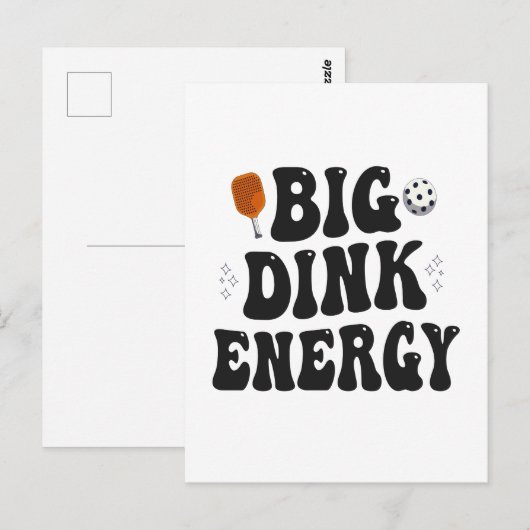 Grote Dink Energie Grappige Pickleball Dinking Kam Briefkaart (Voorkant / Achterkant)