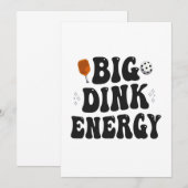 Grote Dink Energie Grappige Pickleball Dinking Kam Kaart (Voorkant / Achterkant)