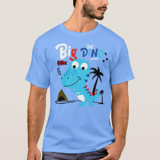 grote dino t rex cartoon t-shirt