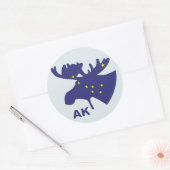 Grote Dipper Moose Ronde Sticker (Envelop)