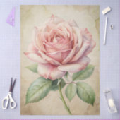 Grote Distressed Pink Rose Ephemera Decoupage Tissuepapier (Craft)