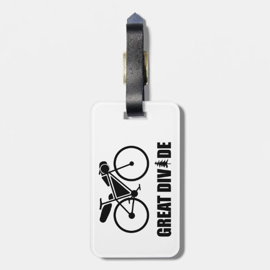 Grote Divide Bikepacking Route Bagagelabel (Achterkant verticaal)