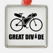 Grote Divide Bikepacking Route Metalen Ornament (Voorkant)