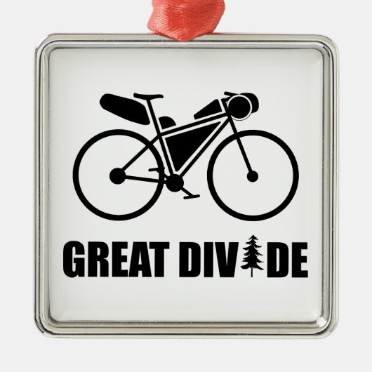 Grote Divide Bikepacking Route Metalen Ornament (Voorkant)