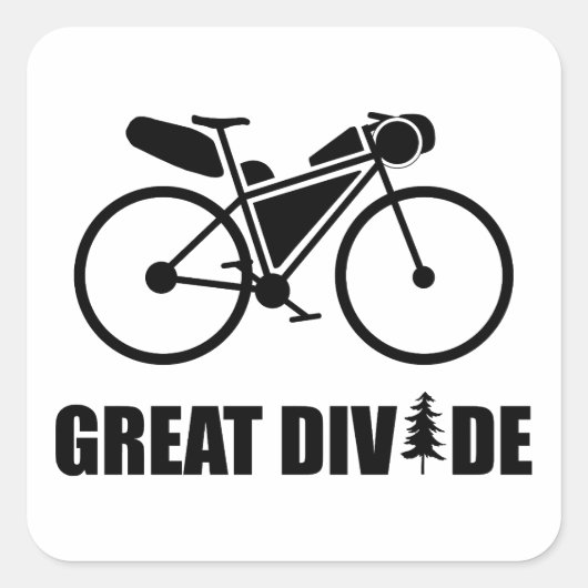 Grote Divide Bikepacking Route Vierkante Sticker (Voorkant)