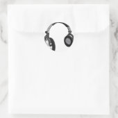 Grote DJ-hoofdtelefoon Ronde Sticker (Tas)