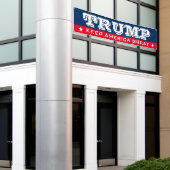 Grote Donald Trump republikein Houd Amerika Groot Spandoek (Buitenkant Gebouw)