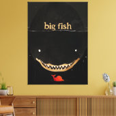 Grote donkere haai canvas afdruk (Insitu (Woonkamer))