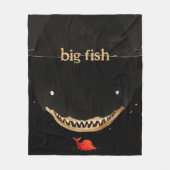 Grote donkere haai fleece deken (Voorkant)