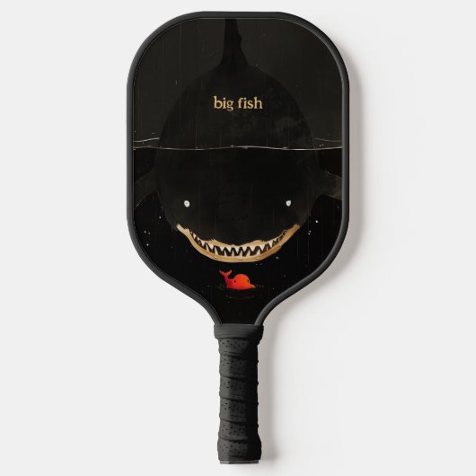 Grote donkere haai pickleball paddle (Voorkant)