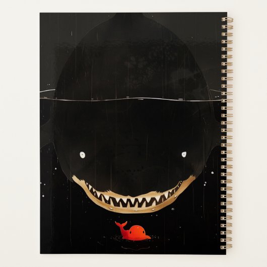 Grote donkere haai planner (Achterkant)