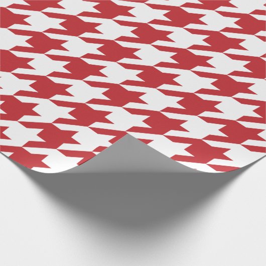 Grote donkere rode en witte hond cadeaupapier (Hoek)