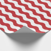 Grote donkerrode en witte golven die papier verpak (Hoek)