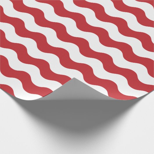 Grote donkerrode en witte golven die papier verpak (Hoek)