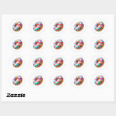 Grote donut schattig ronde sticker (Vel)
