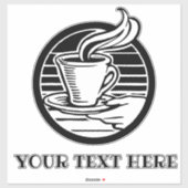  Grote doorzichtige Koffie Logo sticker (Vel)