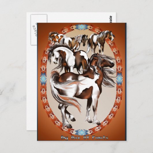 Grote doos verf Briefkaart (Voorkant / Achterkant)