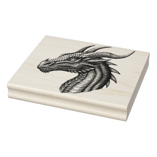 Grote Dragon Wood Art Rubber Stamp Rubberstempel (Stempel)