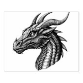 Grote Dragon Wood Art Rubber Stamp Rubberstempel (Afrduk)