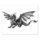 Grote Dragon Wood Art Rubber Stamp Rubberstempel (Afrduk)
