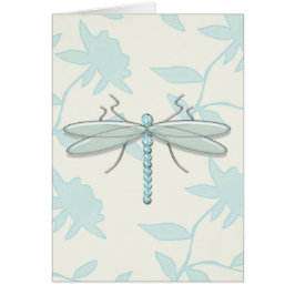 Grote dragonvlieg op de gestreampte Floral Backgro