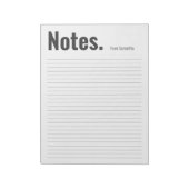 Grote, dramatische, persoonlijke notities notitieblok (Linkerzijde)