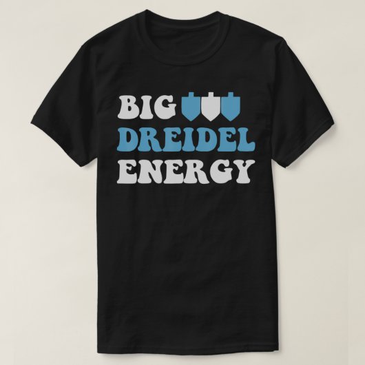 Grote Dreidel Energie Chanoeka Dreidel Menorah Gra T-shirt (Design voorkant)