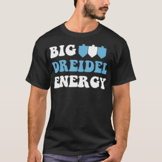 Grote Dreidel Energie Chanoeka Dreidel Menorah Gra T-shirt