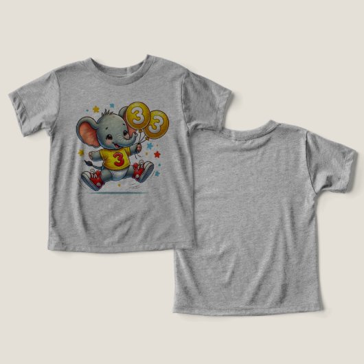 Grote Drie Feesten: Olifant met Ballonnen (Ontwerp Voorkant & Achterkant)