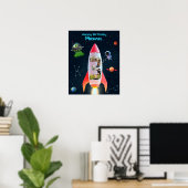 Grote drie met foto's | Rocket Space 3e verjaardag Poster (Thuiskantoor)