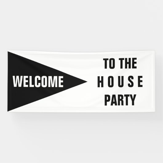 GROTE DRIEHOEK zwart + uw ideeën Spandoek (Horizontaal)