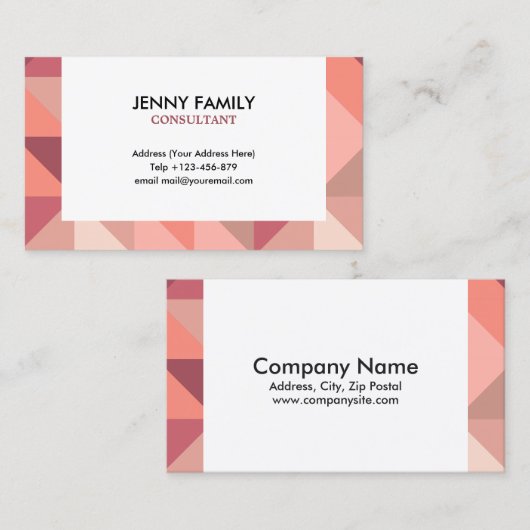 Grote driehoeken Geometrisch Visitekaartje (Voorkant / Achterkant)