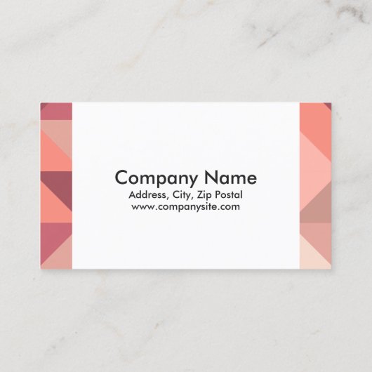 Grote driehoeken Geometrisch Visitekaartje (Achterkant)