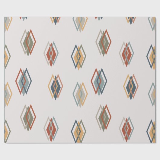 Grote drievoudige diamanten cadeaupapier (Vlak)