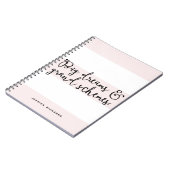 Grote Dromen & Grote Schemes Blush Roze Strepen Notitieboek (Linkerzijde)