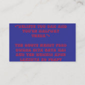 "GROTE DROOM" VISITEKAARTJE (Achterkant)