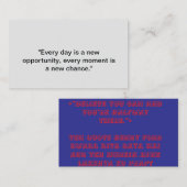 "GROTE DROOM" VISITEKAARTJE (Voorkant / Achterkant)