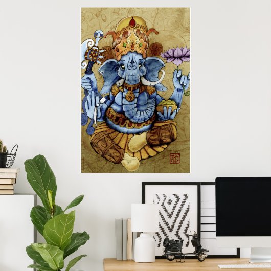Grote druk op Ganesh Poster (Thuiskantoor)