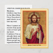 Grote druk Spirituele Communie Gebed Kaart Notitiekaartje (Voorkant / Achterkant)